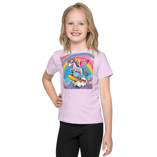 Unicorn Cute Kids crew neck t-shirt