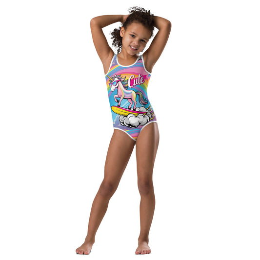 Unicorn cute All-Over Print Kids Swimsuit