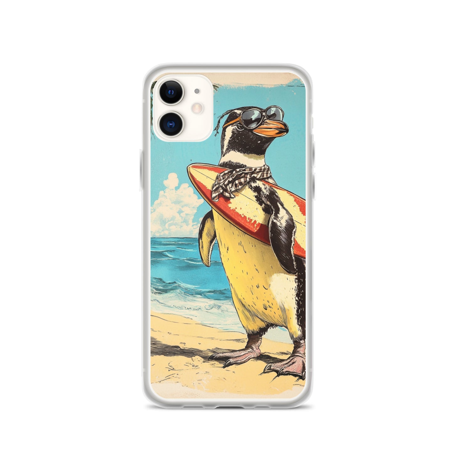 Surfer penguin Clear Case for iPhone®
