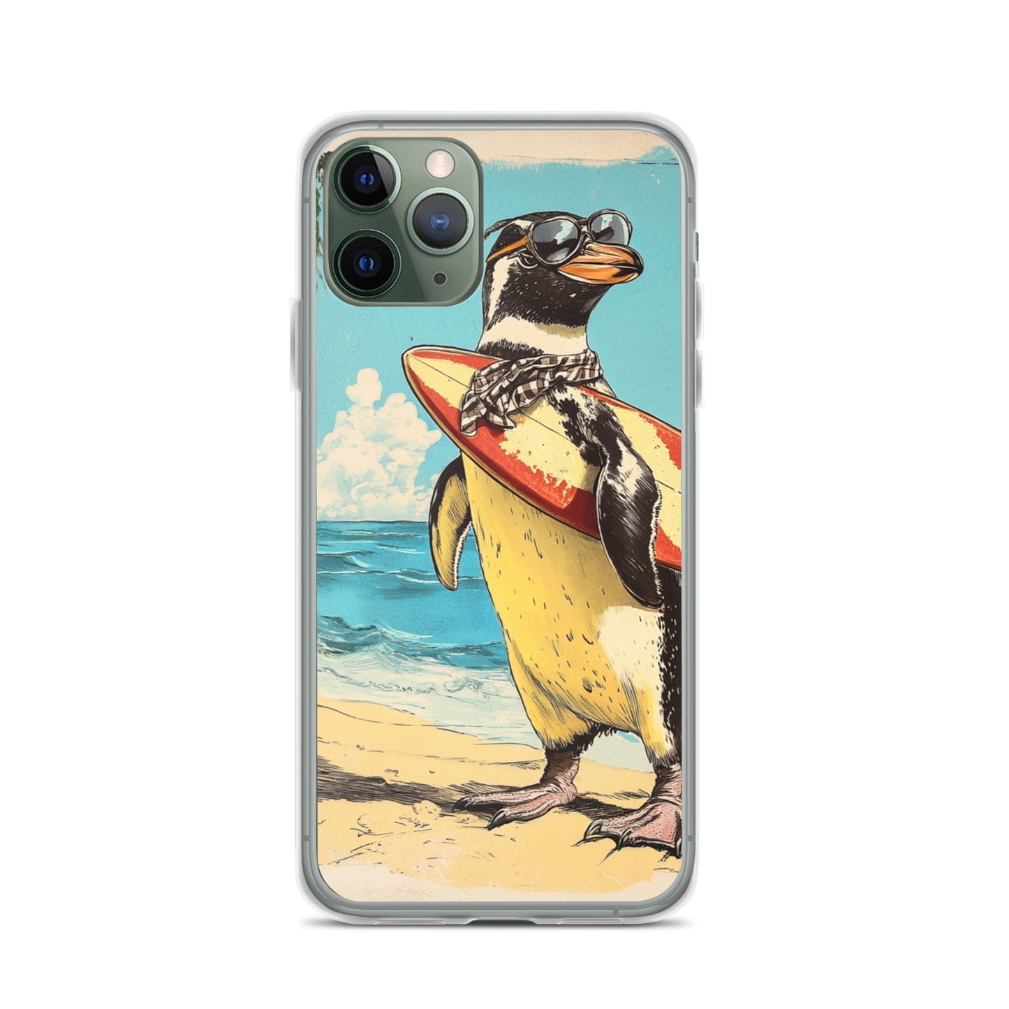 Surfer penguin Clear Case for iPhone®
