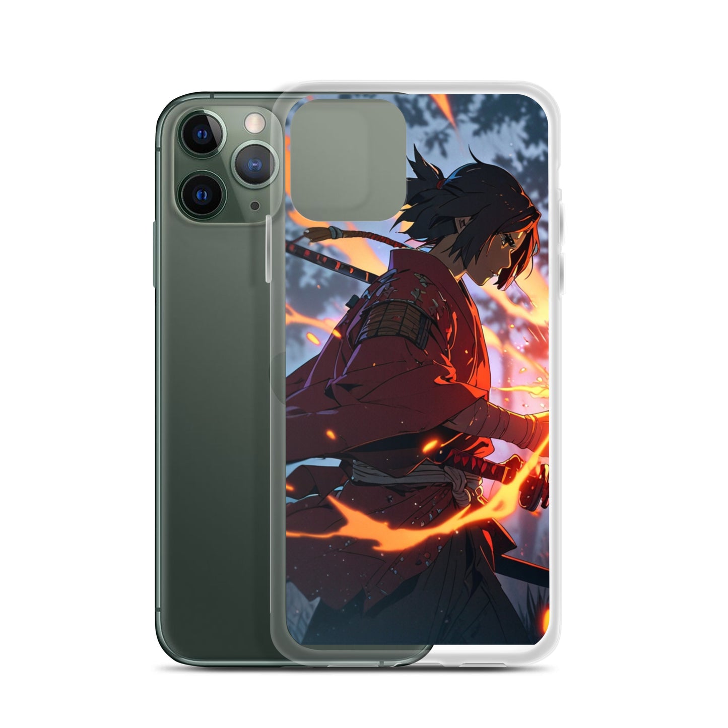 Fire samurai Clear Case for iPhone®