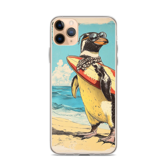 Surfer penguin Clear Case for iPhone®