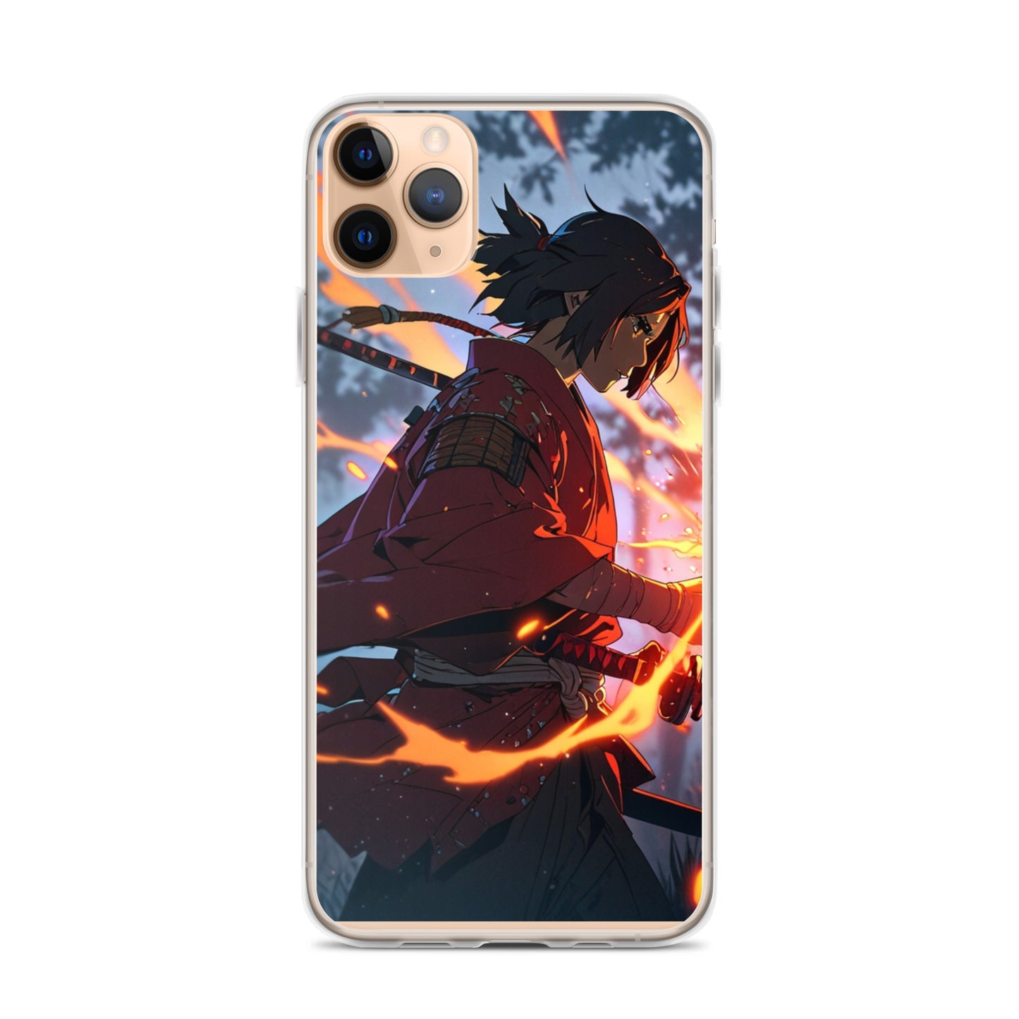 Fire samurai Clear Case for iPhone®