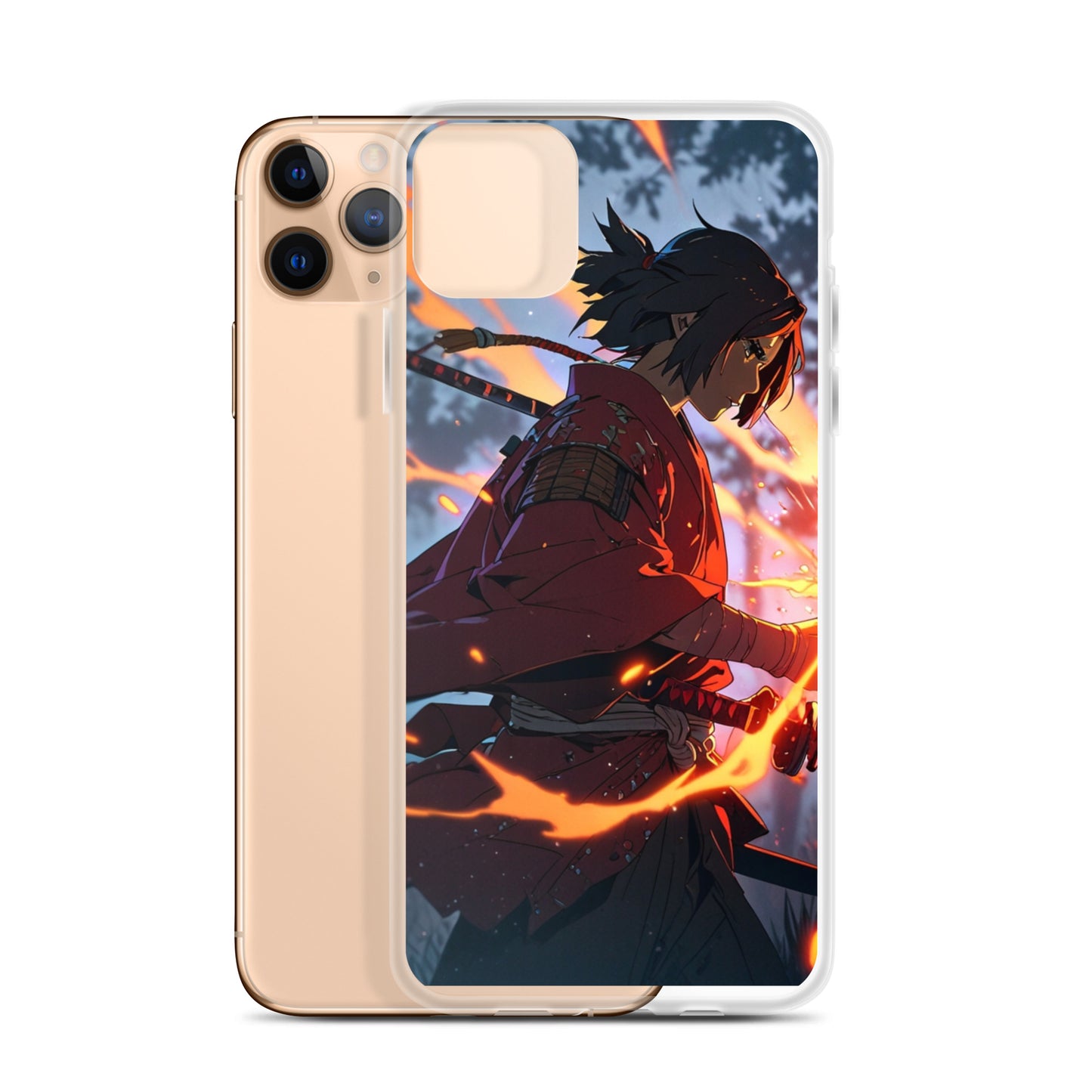Fire samurai Clear Case for iPhone®