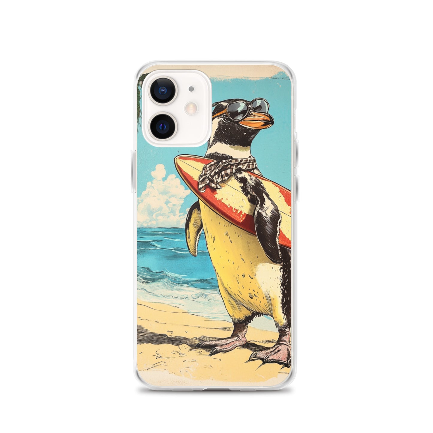 Surfer penguin Clear Case for iPhone®