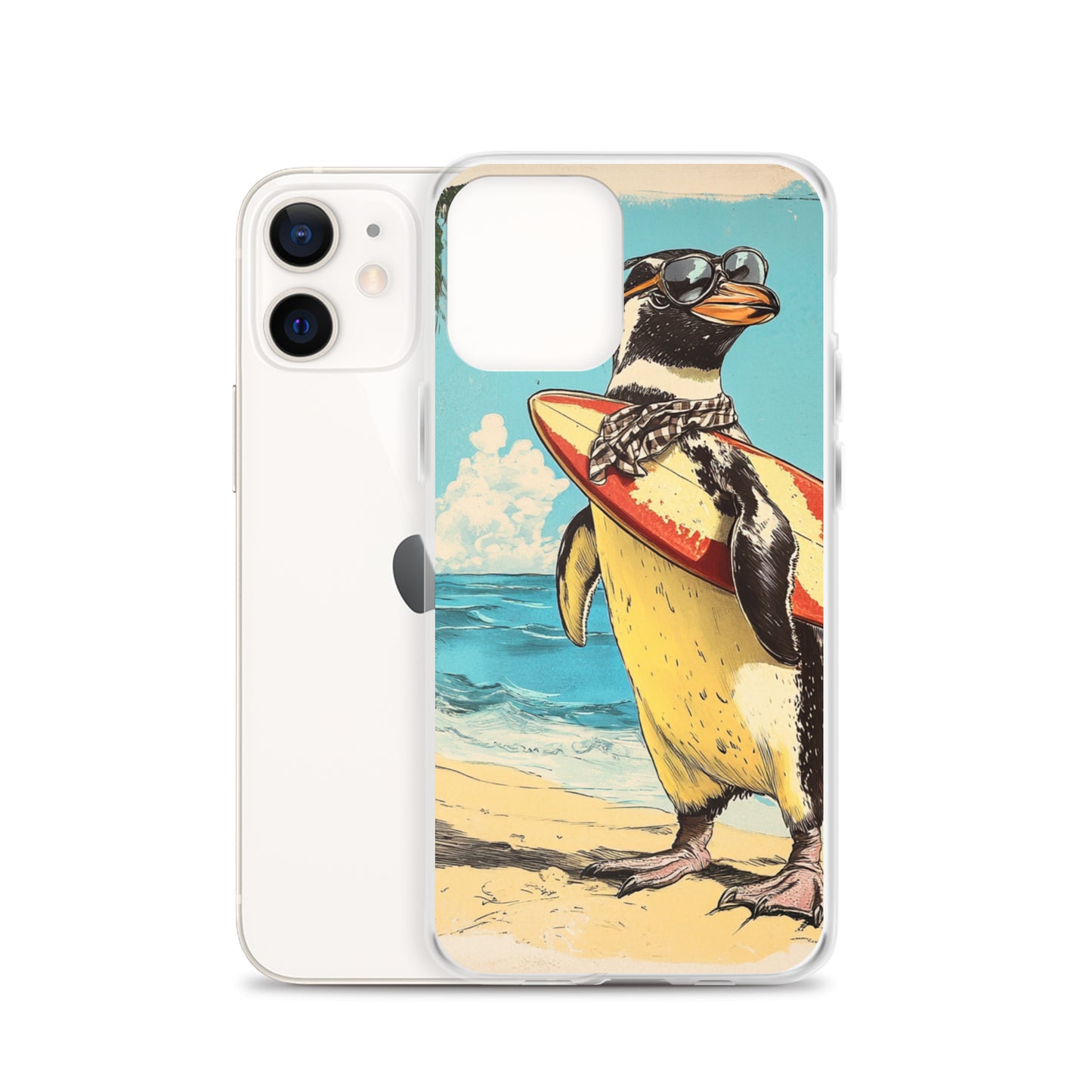 Surfer penguin Clear Case for iPhone®