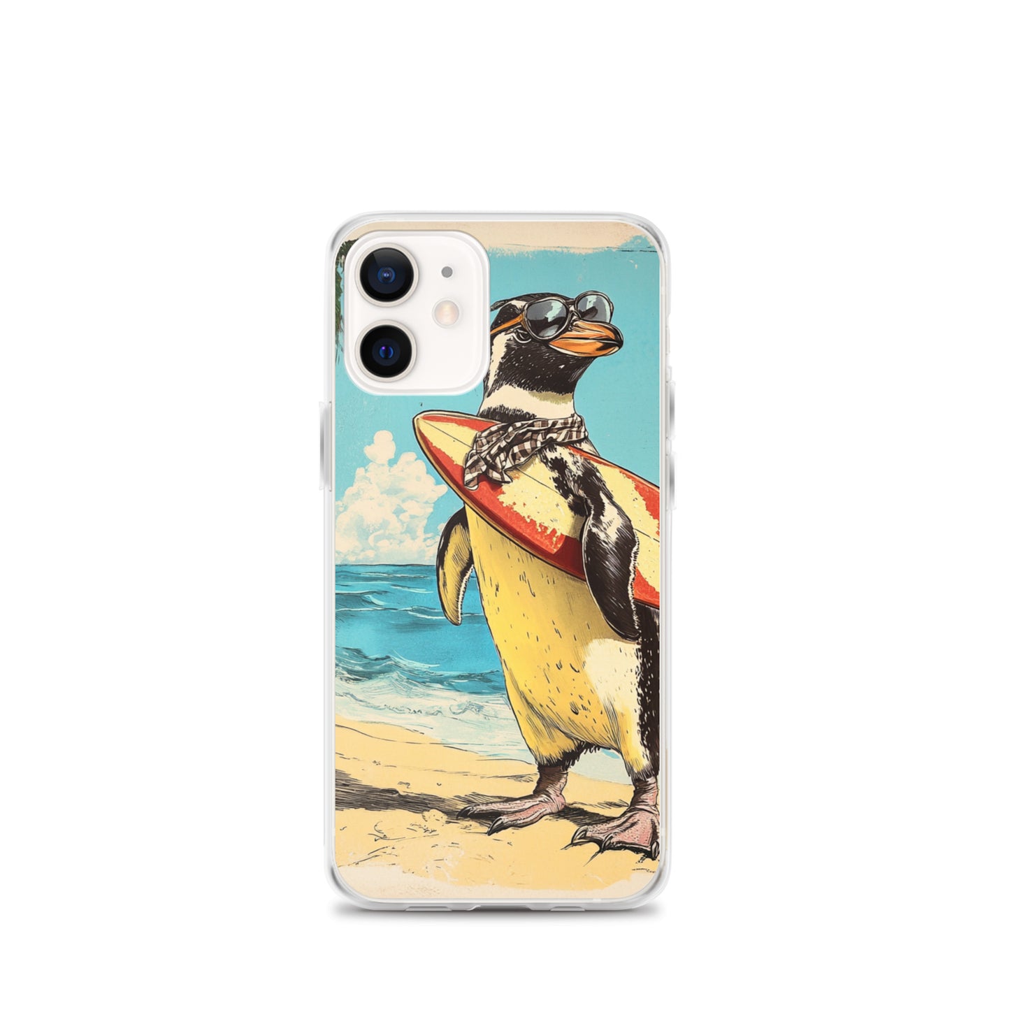 Surfer penguin Clear Case for iPhone®