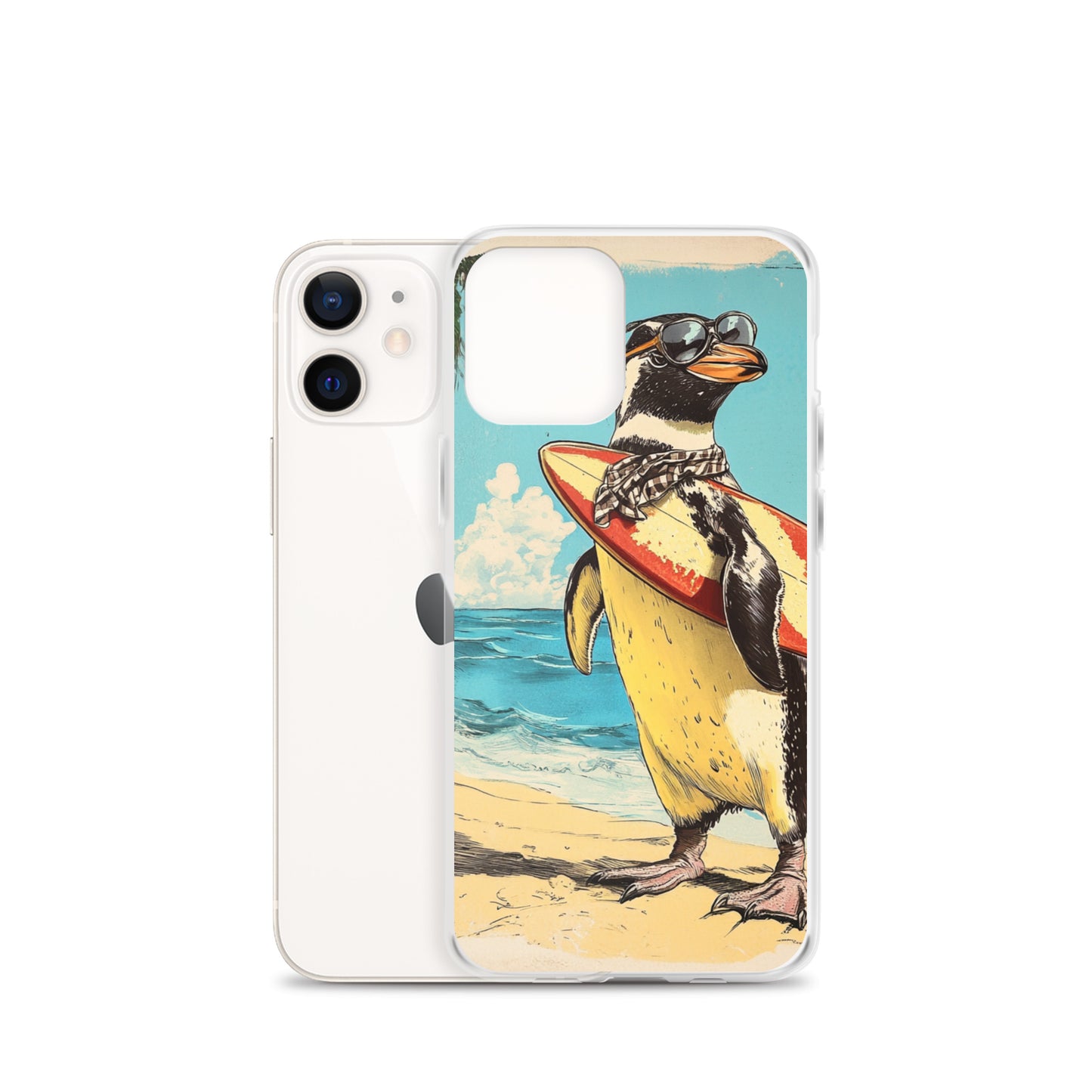 Surfer penguin Clear Case for iPhone®