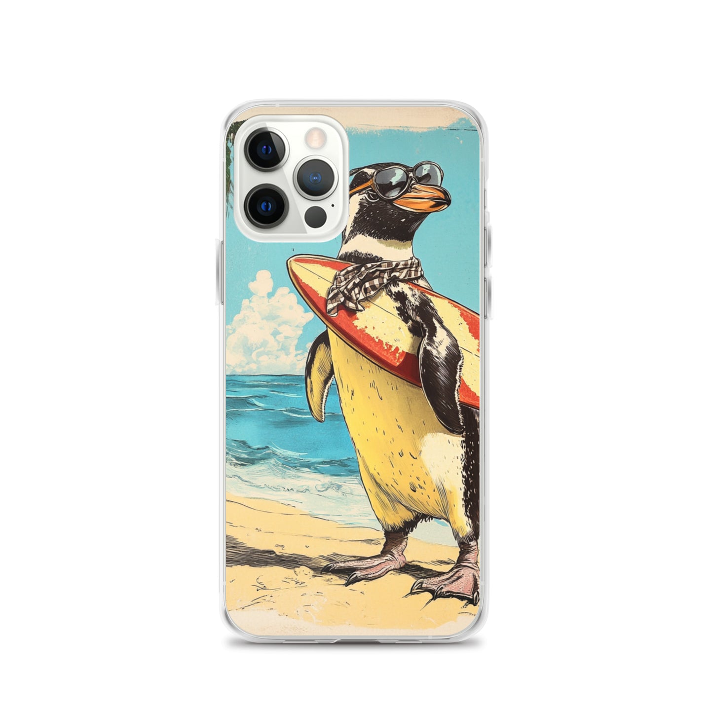 Surfer penguin Clear Case for iPhone®