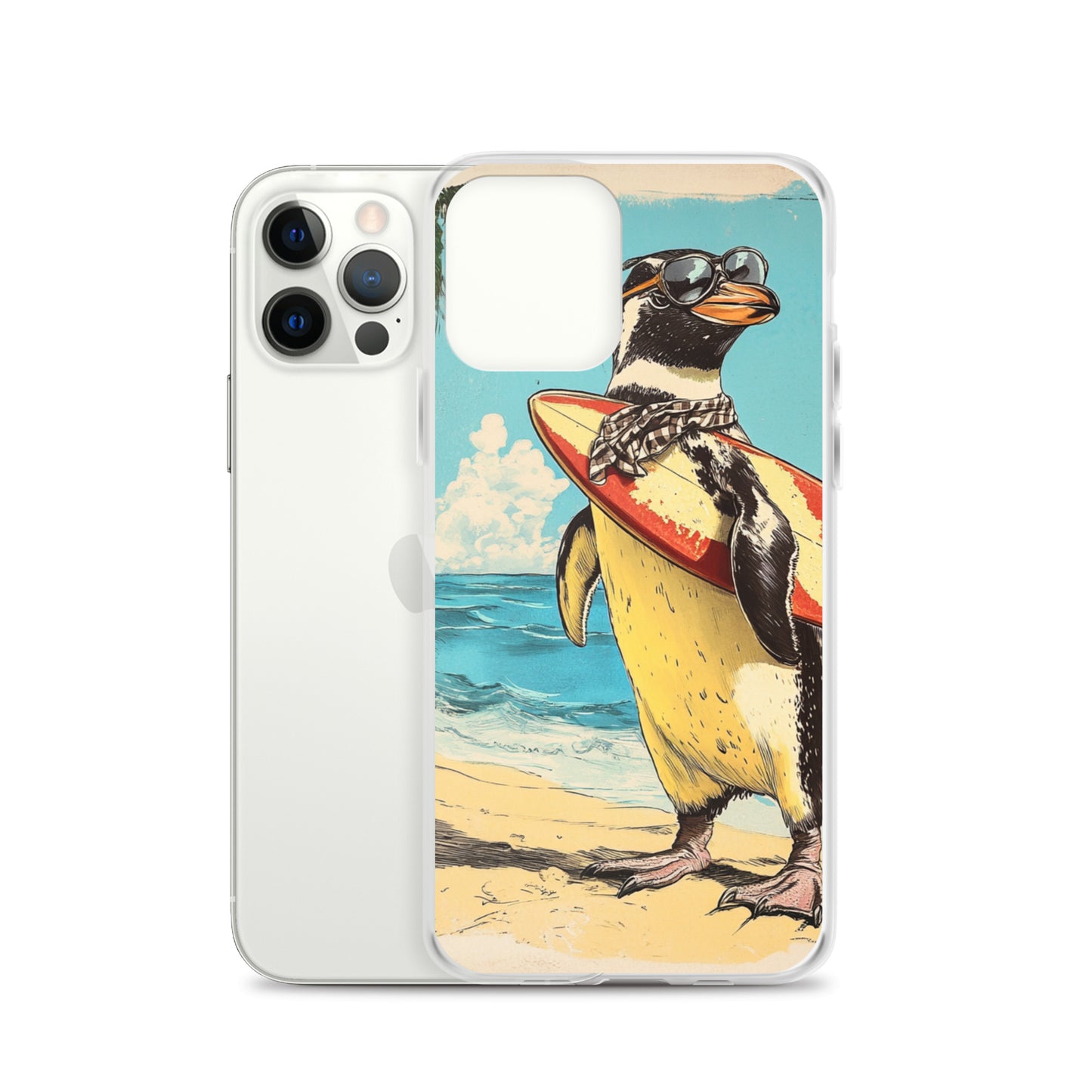 Surfer penguin Clear Case for iPhone®