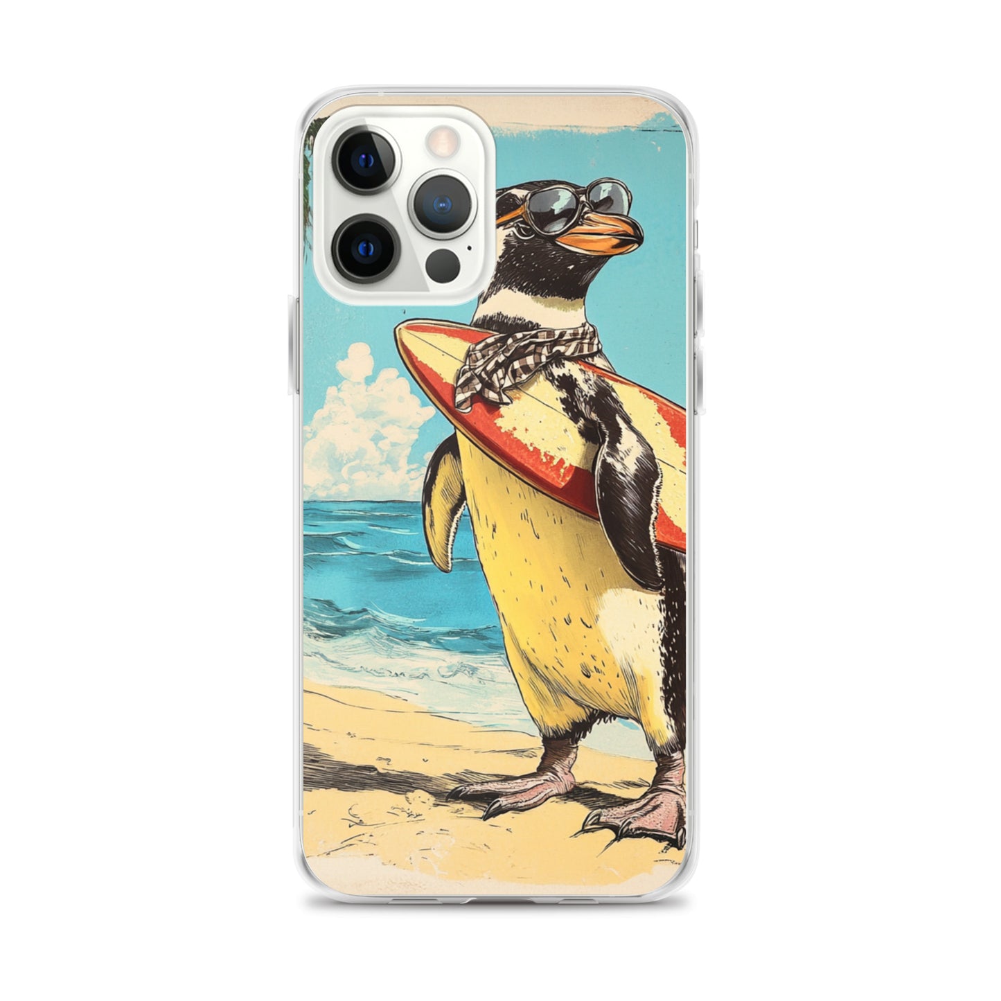 Surfer penguin Clear Case for iPhone®