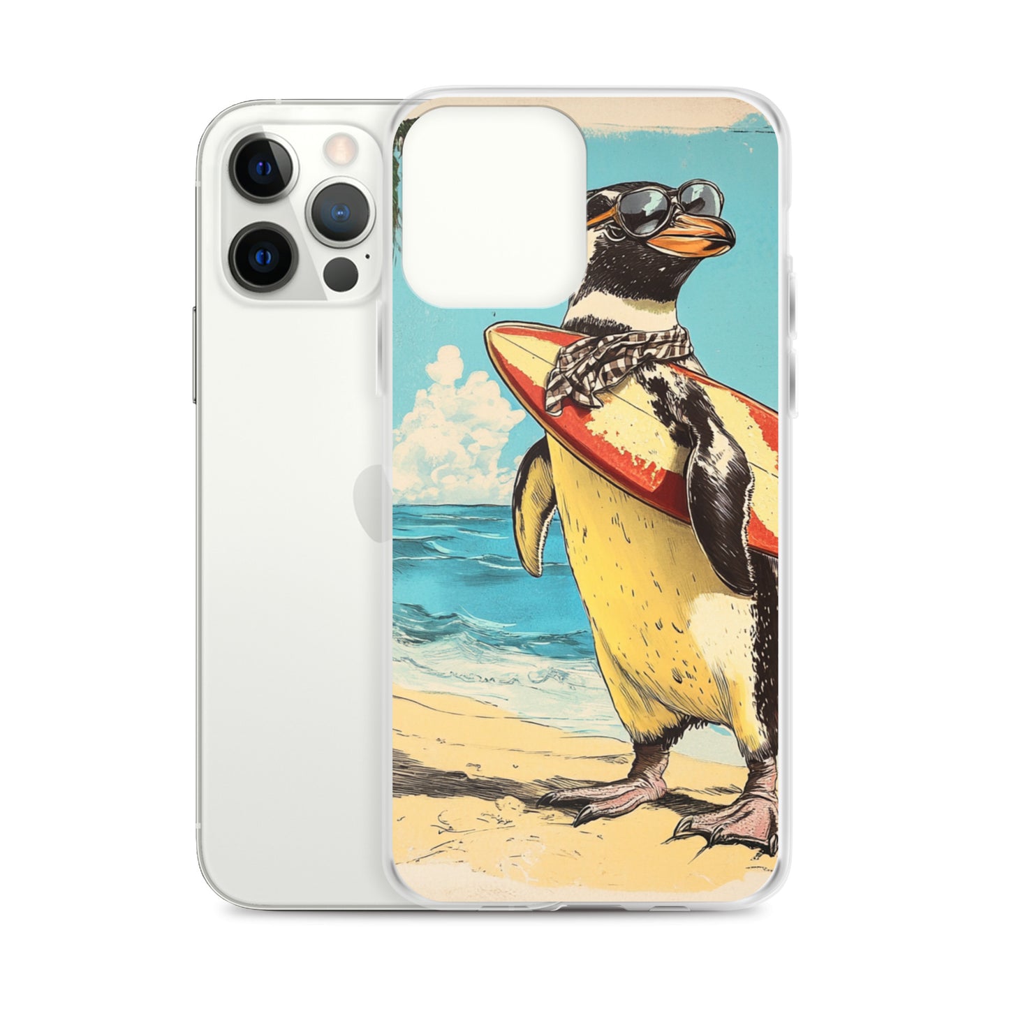 Surfer penguin Clear Case for iPhone®