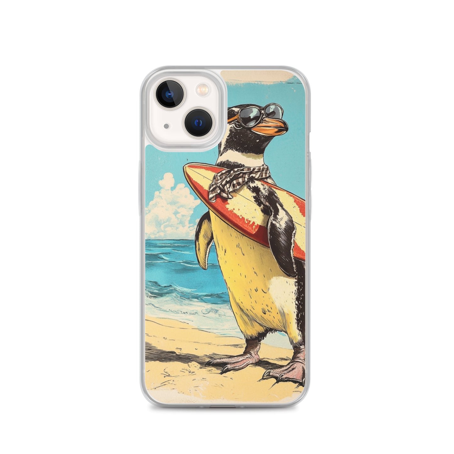 Surfer penguin Clear Case for iPhone®