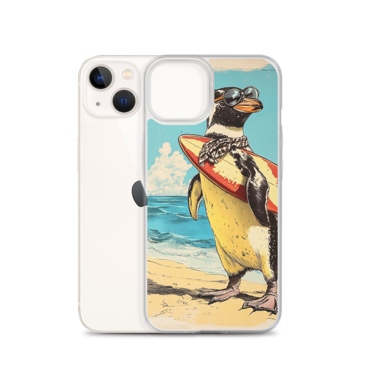 Surfer penguin Clear Case for iPhone®