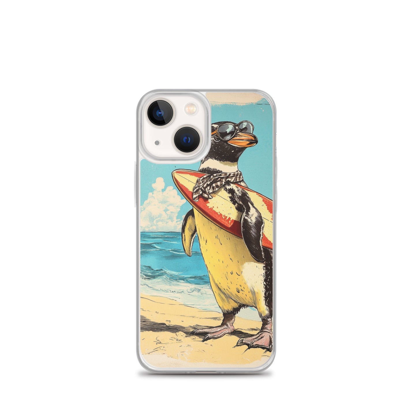 Surfer penguin Clear Case for iPhone®