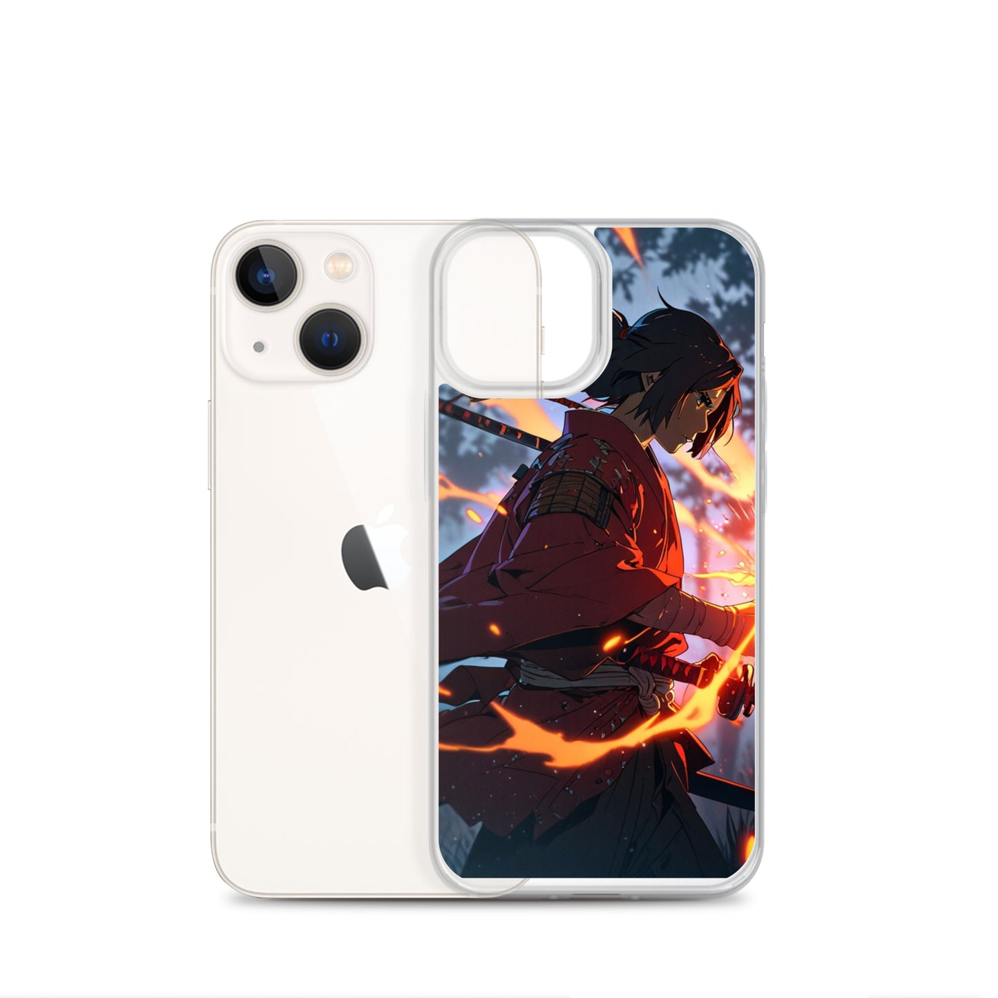 Fire samurai Clear Case for iPhone®