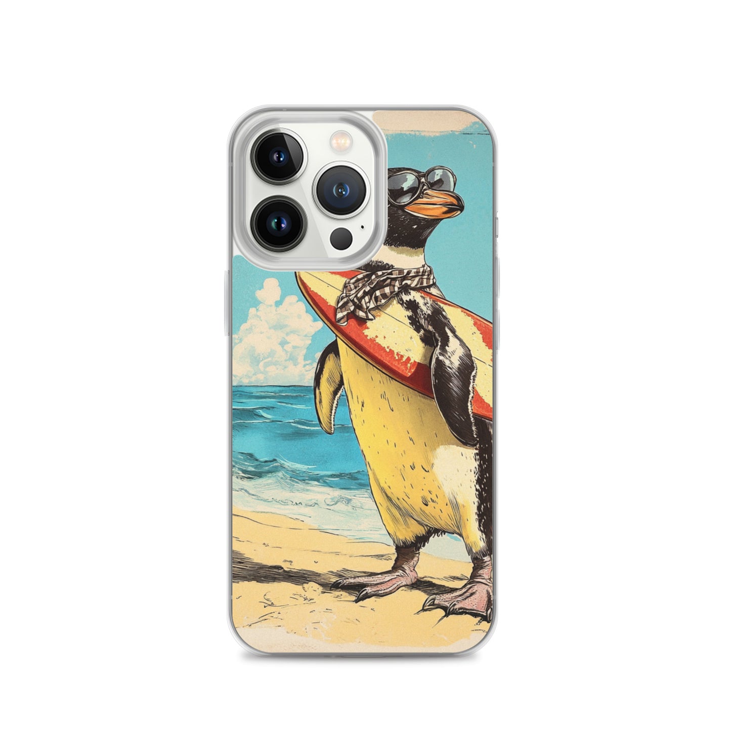 Surfer penguin Clear Case for iPhone®