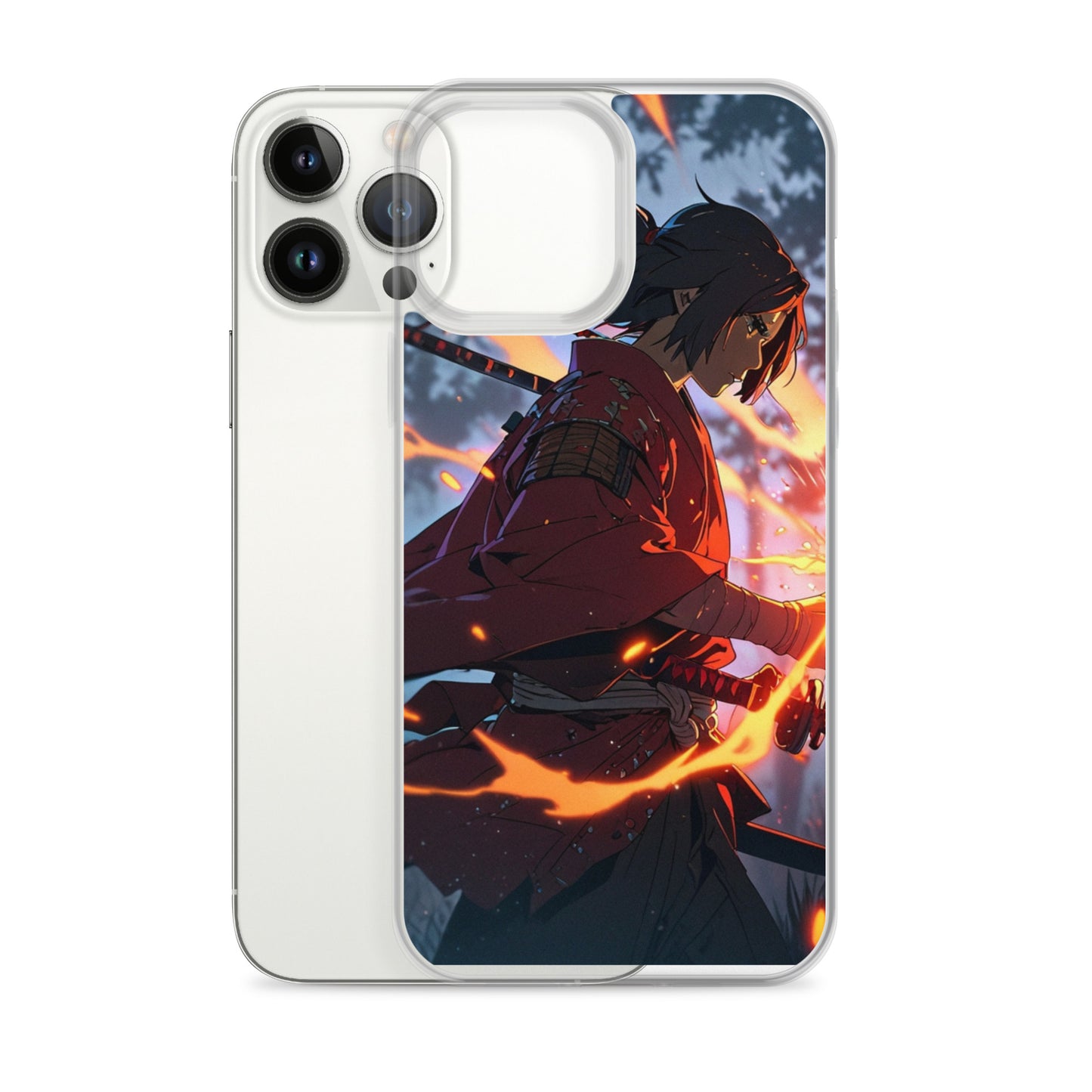 Fire samurai Clear Case for iPhone®