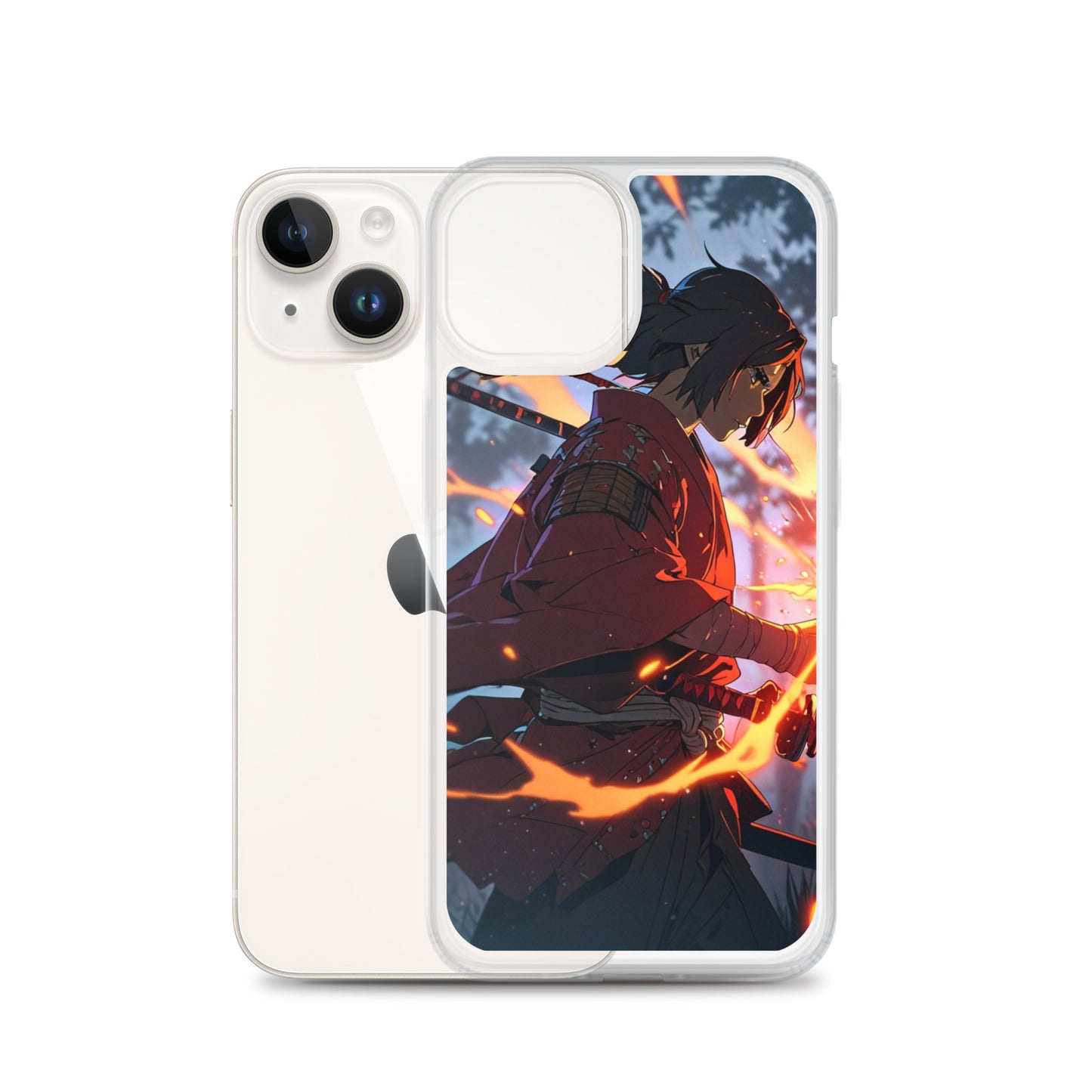 Fire samurai Clear Case for iPhone®