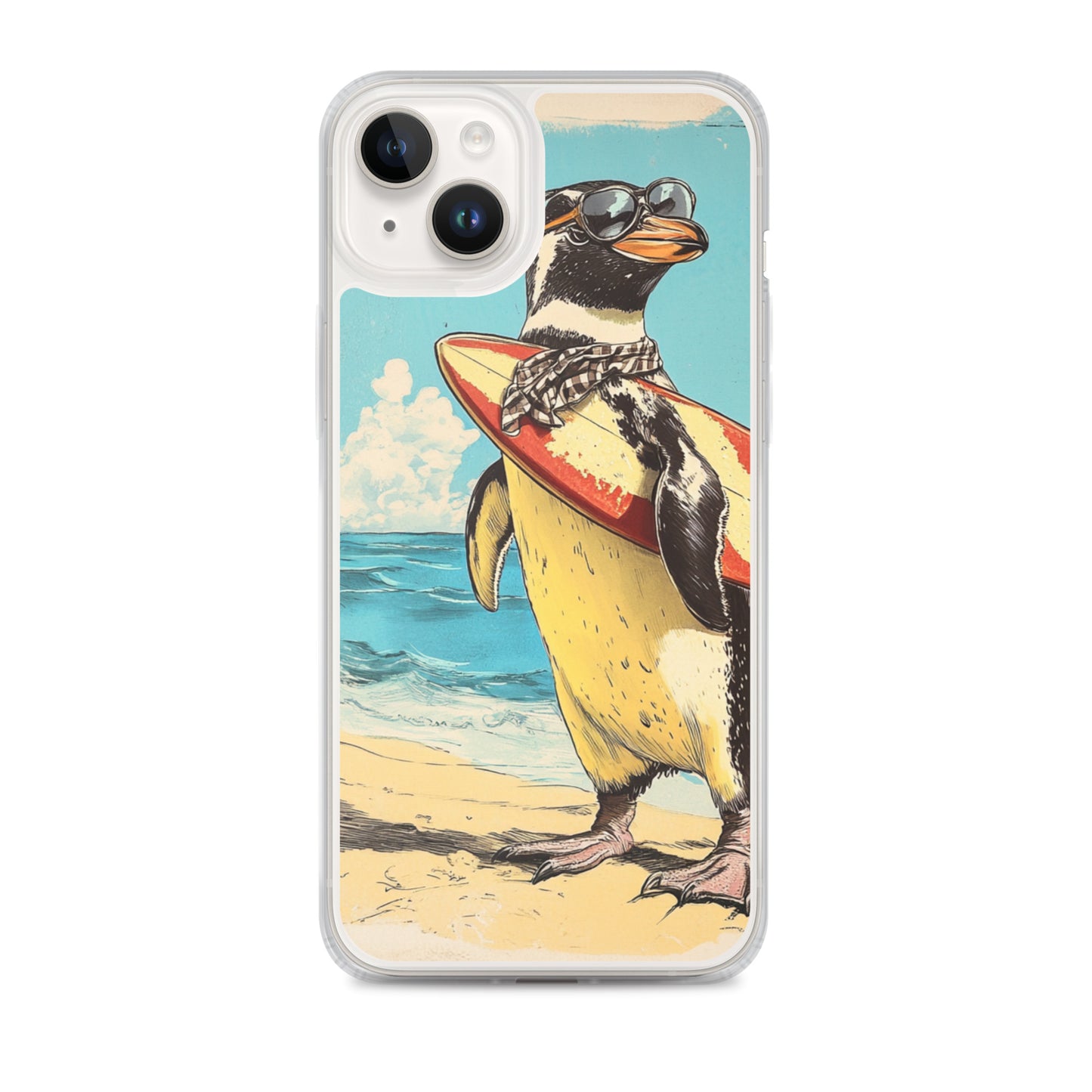 Surfer penguin Clear Case for iPhone®