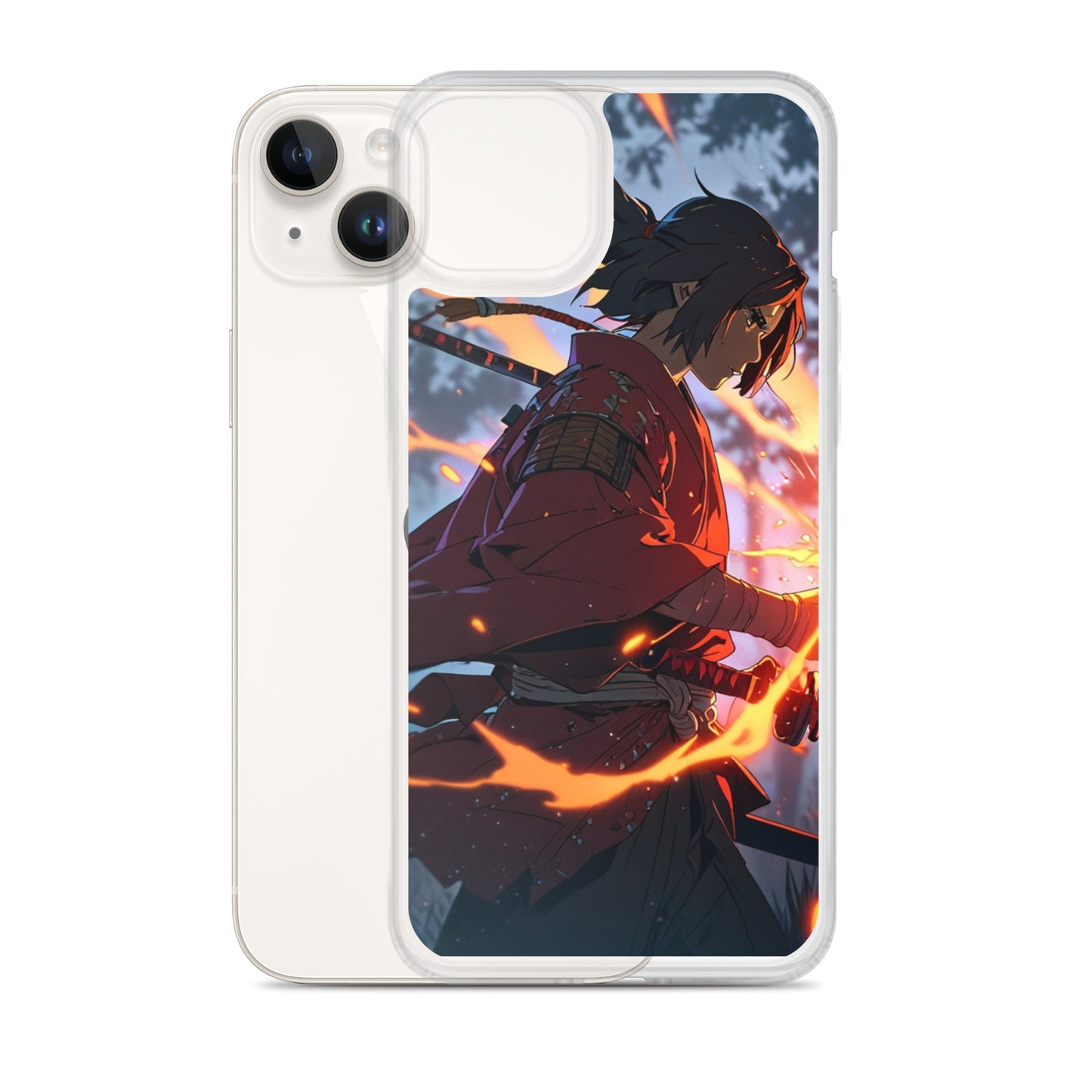 Fire samurai Clear Case for iPhone®