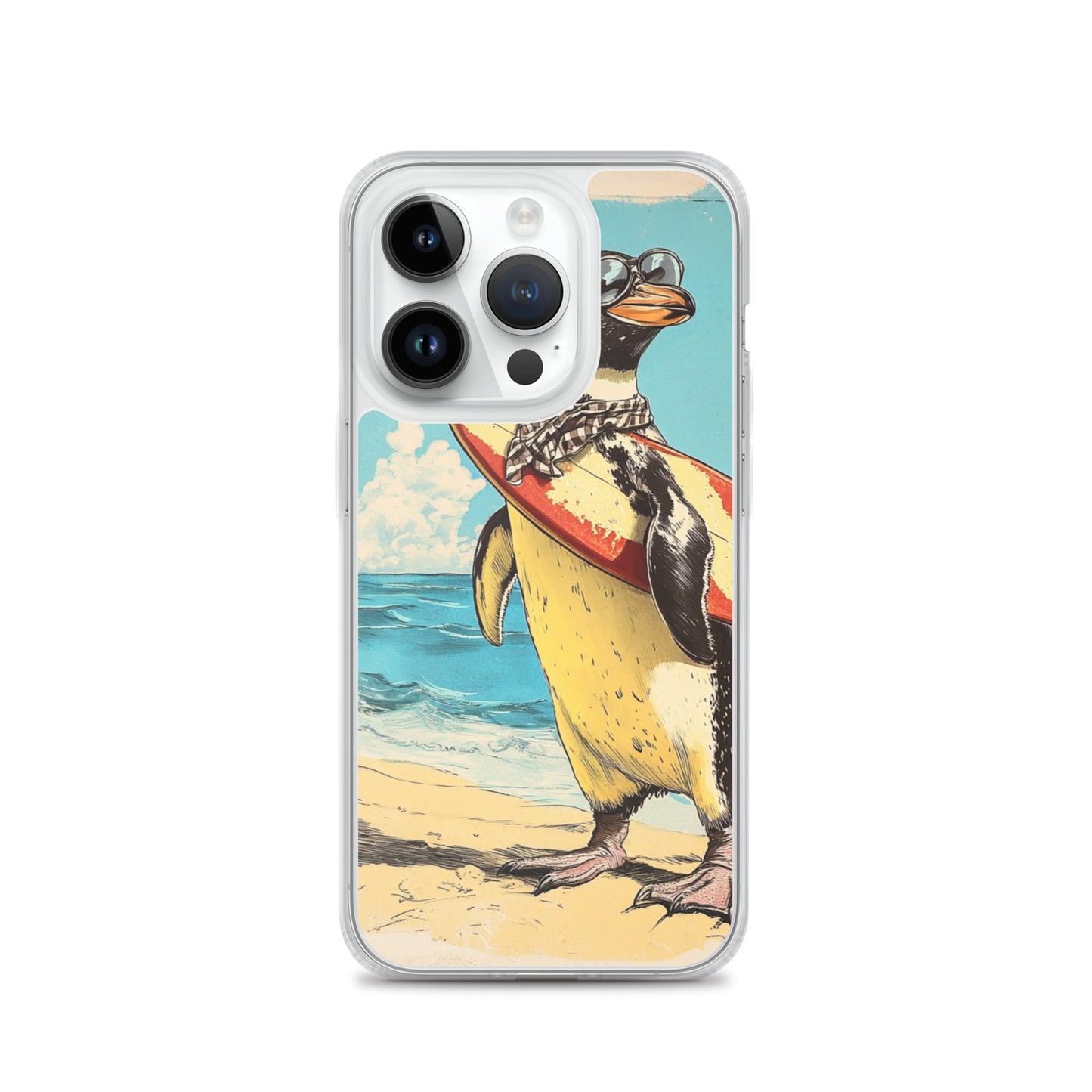 Surfer penguin Clear Case for iPhone®