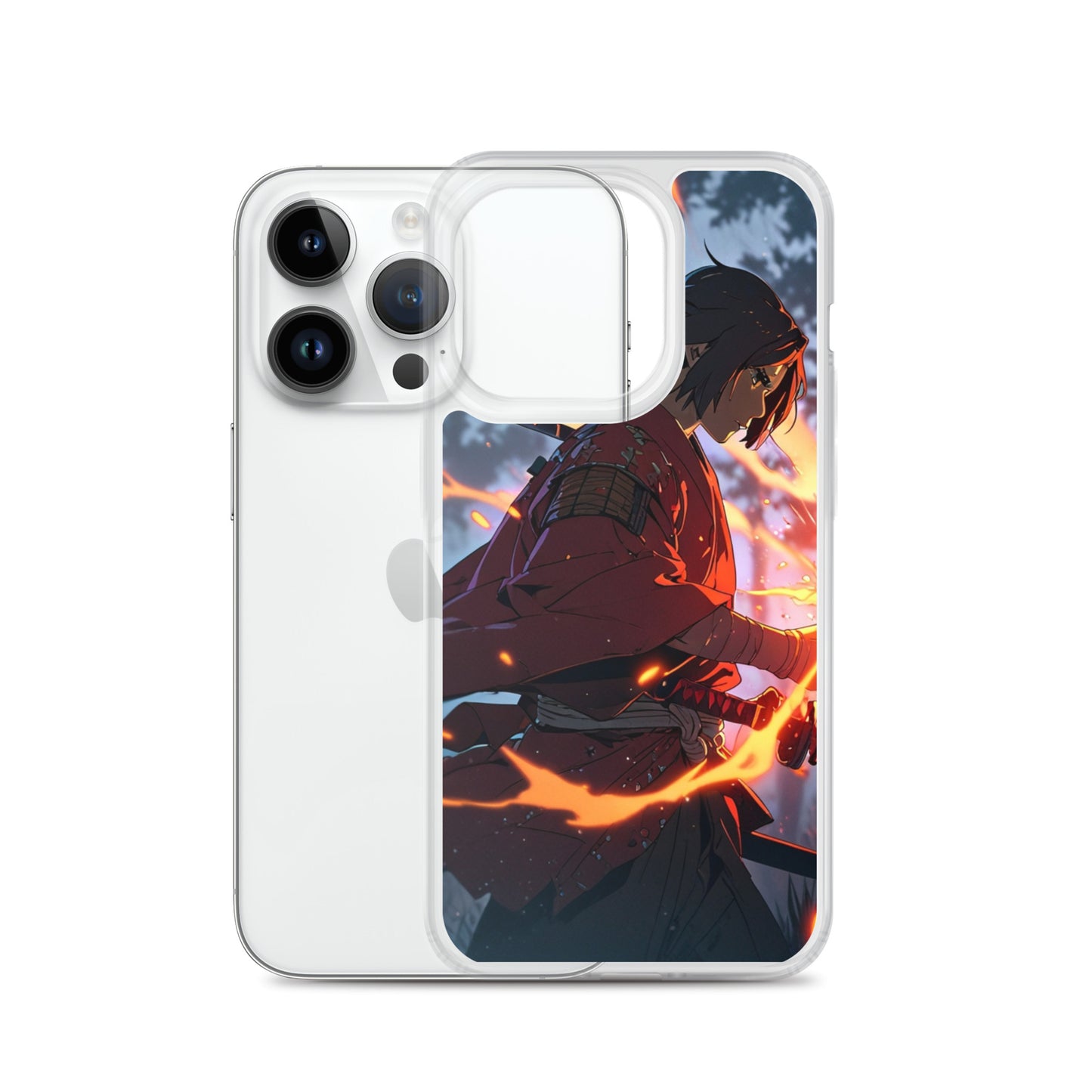 Fire samurai Clear Case for iPhone®