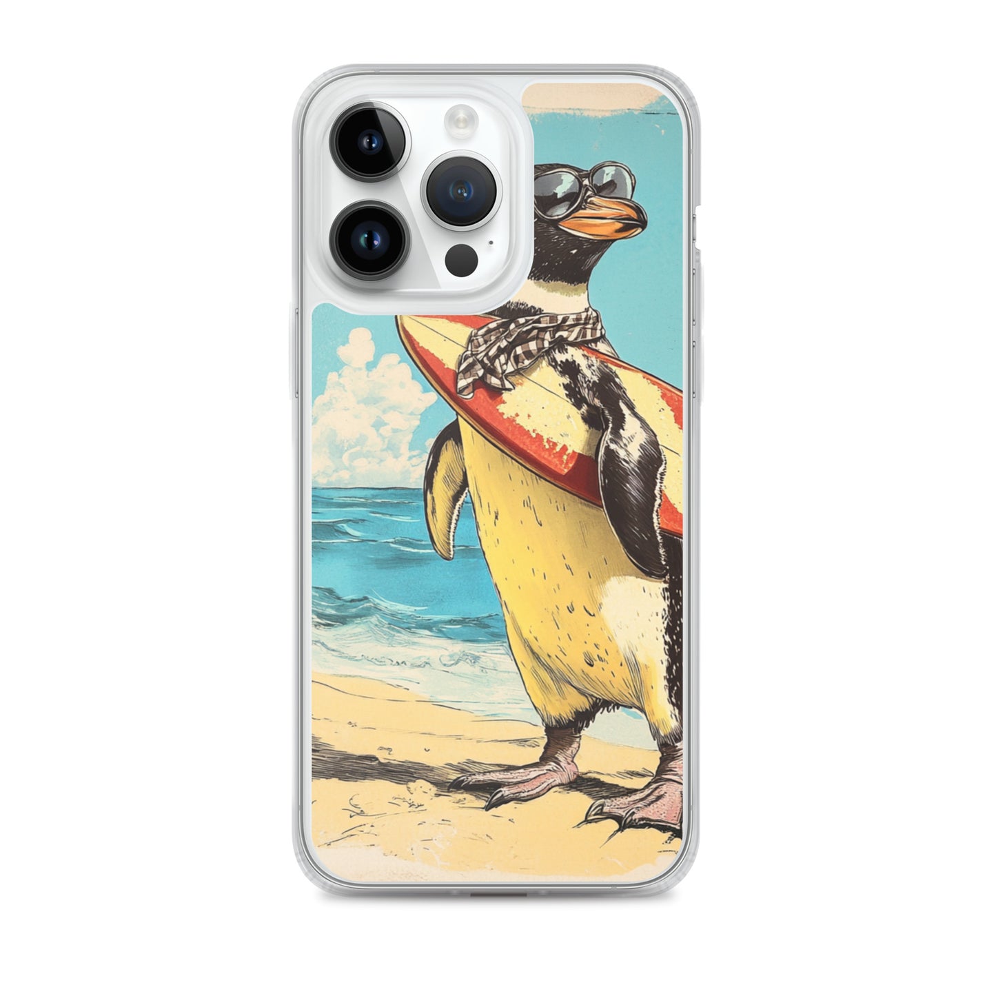 Surfer penguin Clear Case for iPhone®