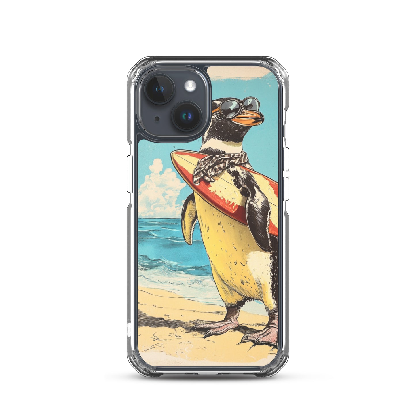 Surfer penguin Clear Case for iPhone®