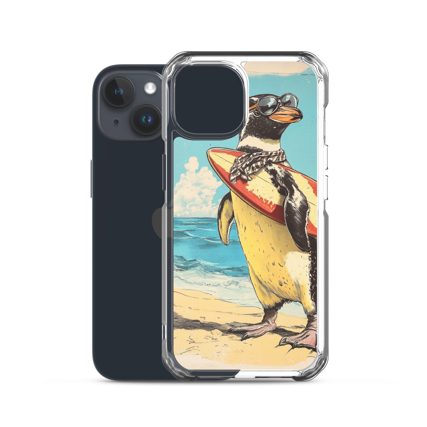 Surfer penguin Clear Case for iPhone®
