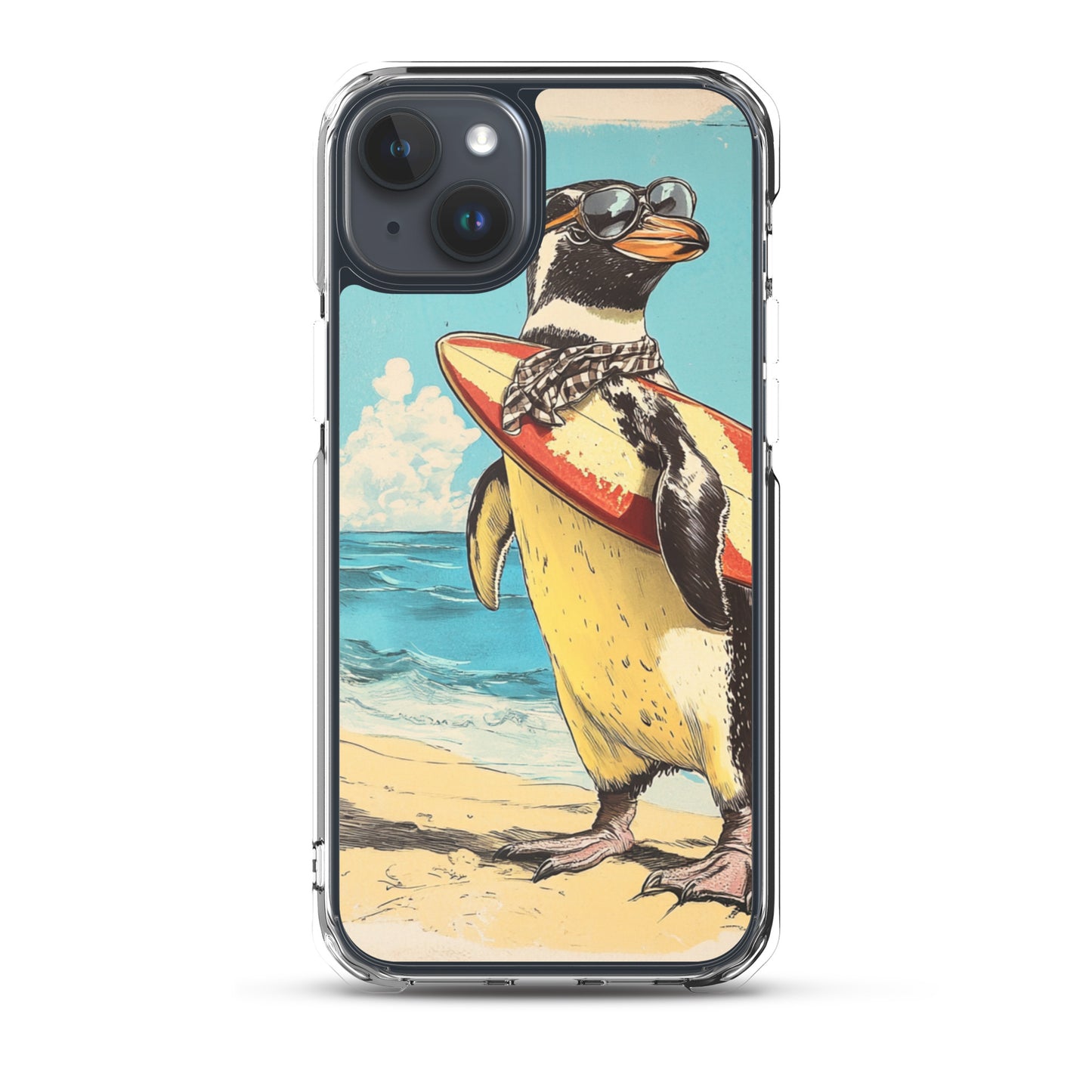 Surfer penguin Clear Case for iPhone®