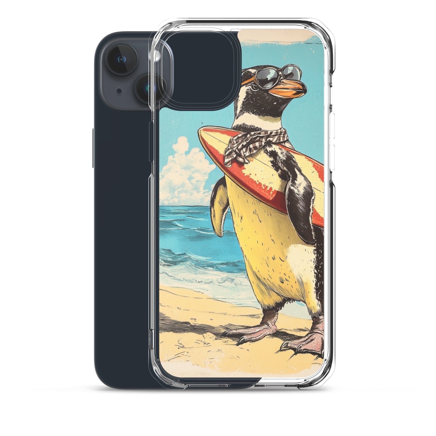 Surfer penguin Clear Case for iPhone®