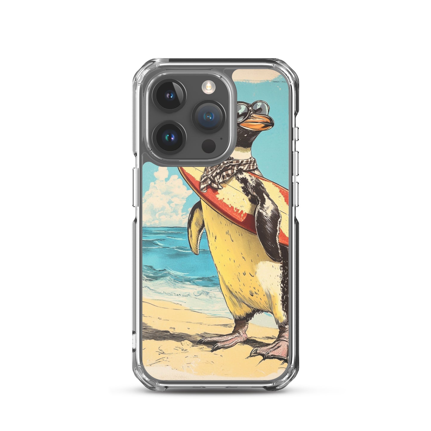 Surfer penguin Clear Case for iPhone®