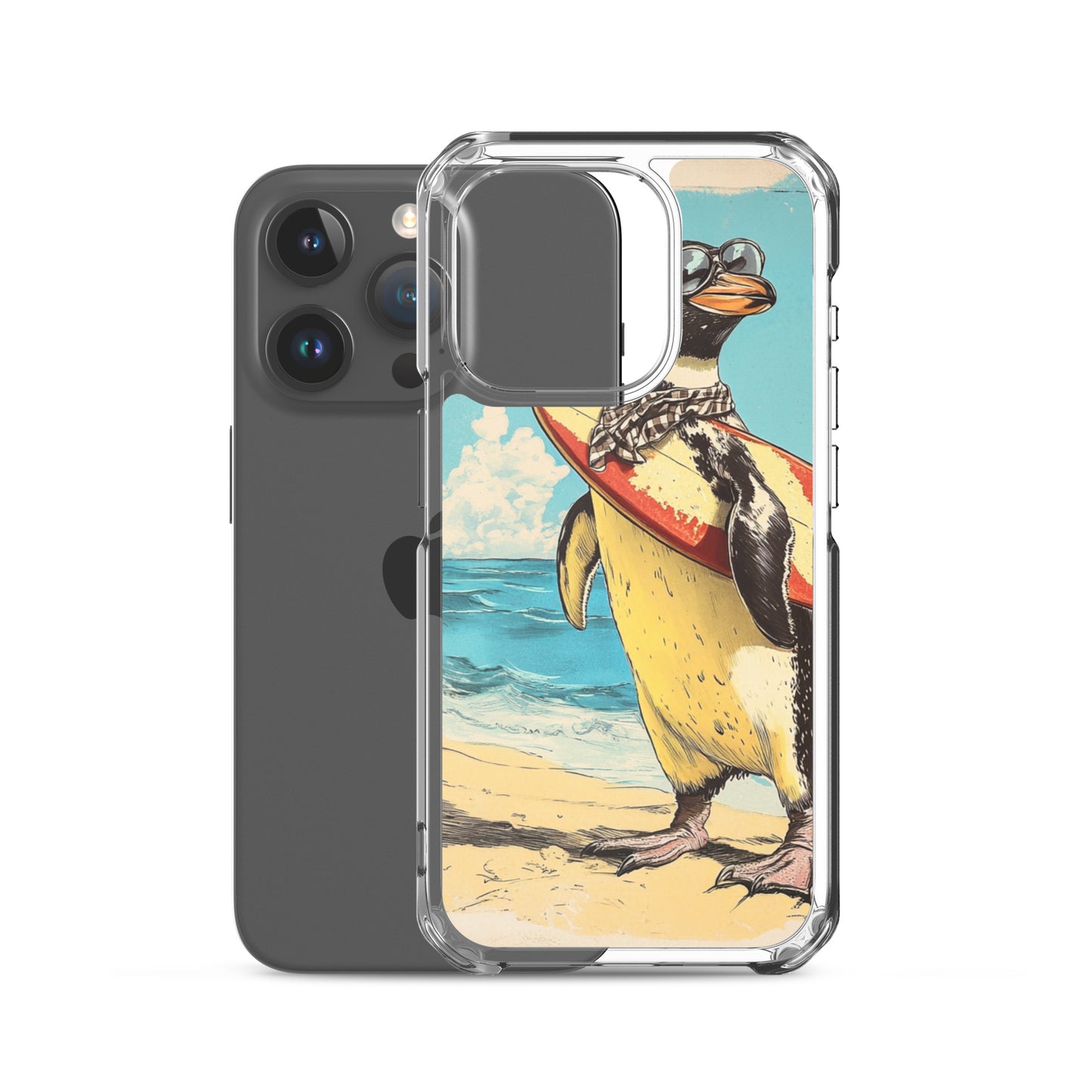 Surfer penguin Clear Case for iPhone®
