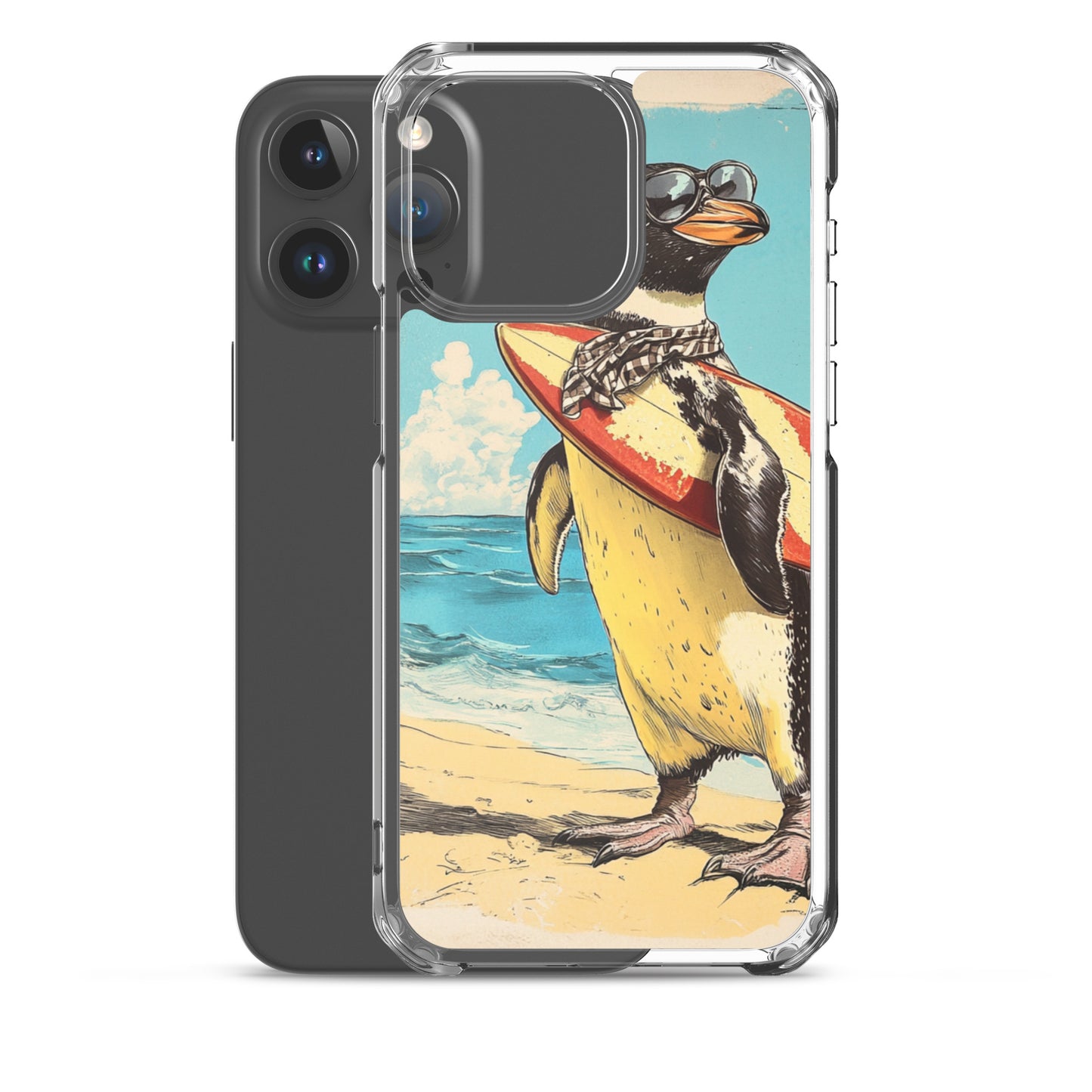 Surfer penguin Clear Case for iPhone®