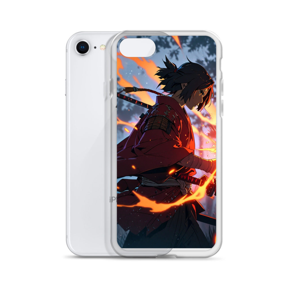 Fire samurai Clear Case for iPhone®