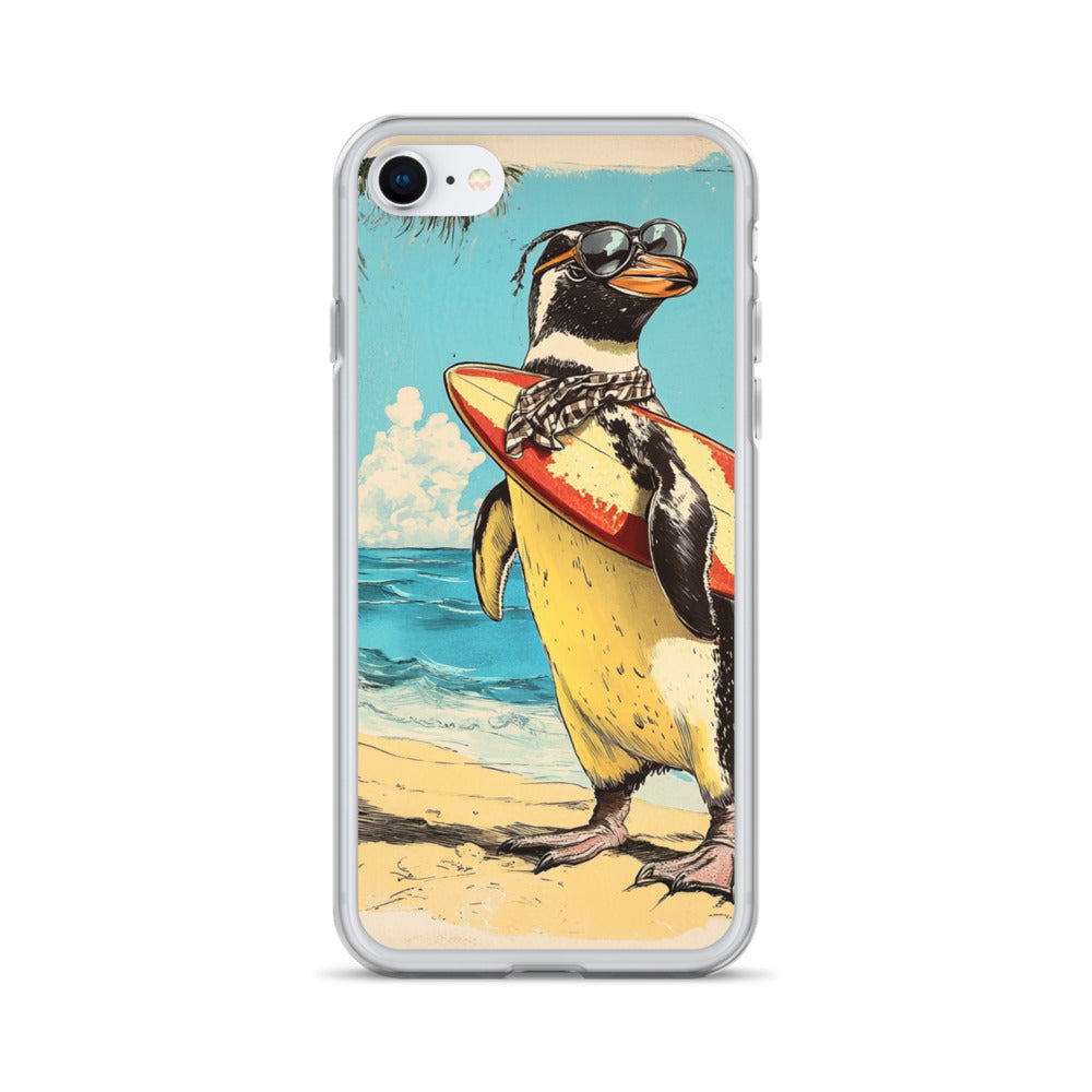 Surfer penguin Clear Case for iPhone®