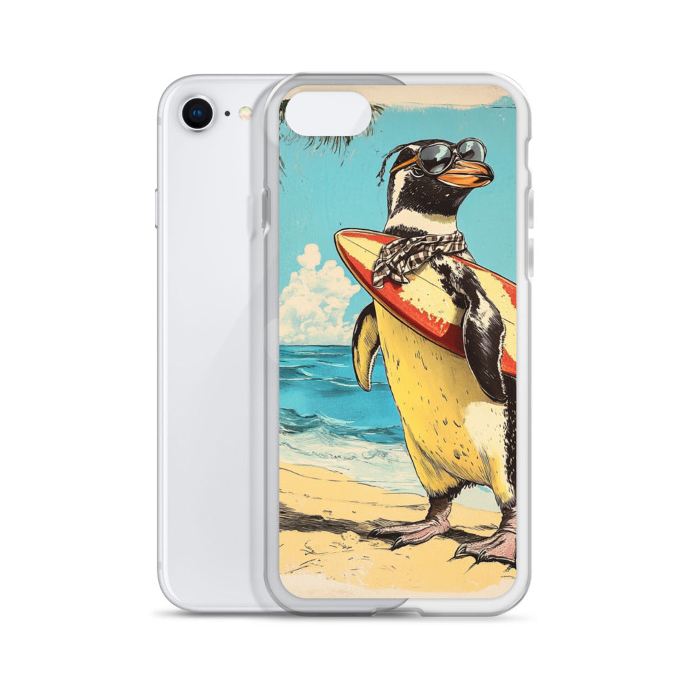 Surfer penguin Clear Case for iPhone®