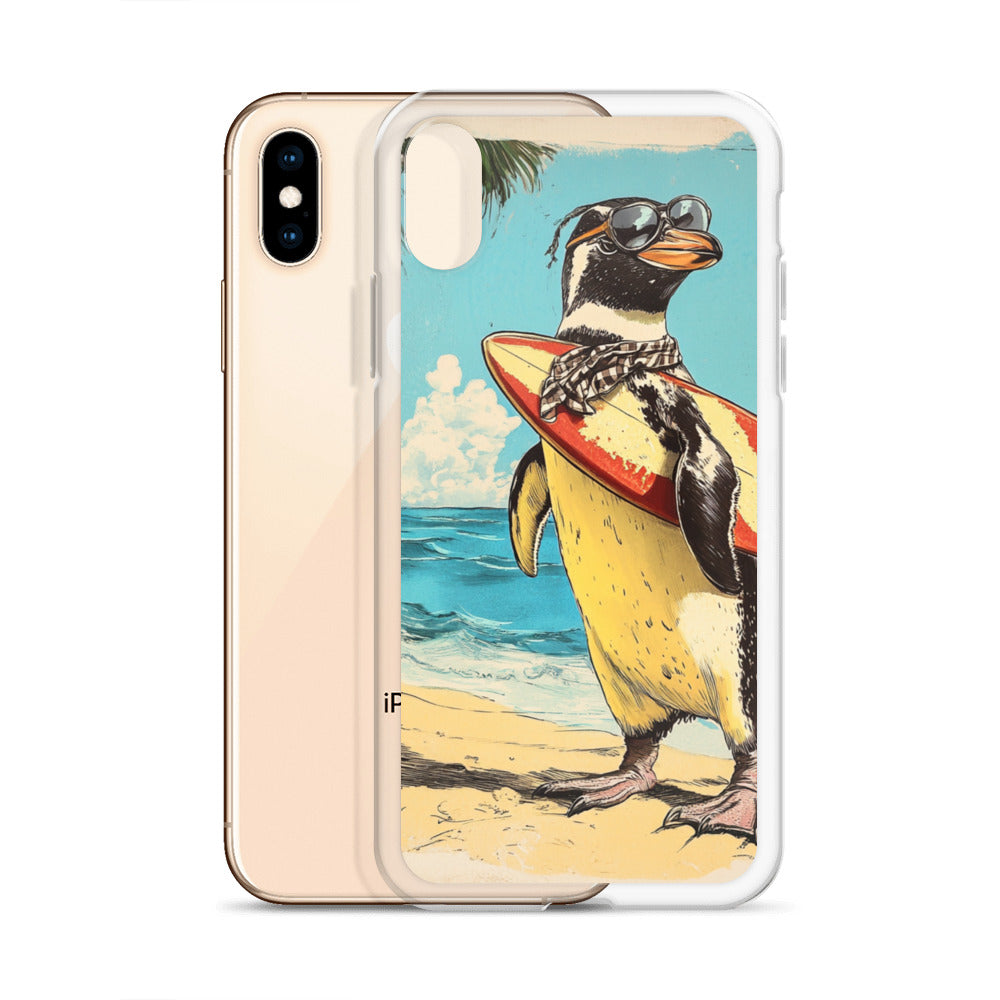Surfer penguin Clear Case for iPhone®