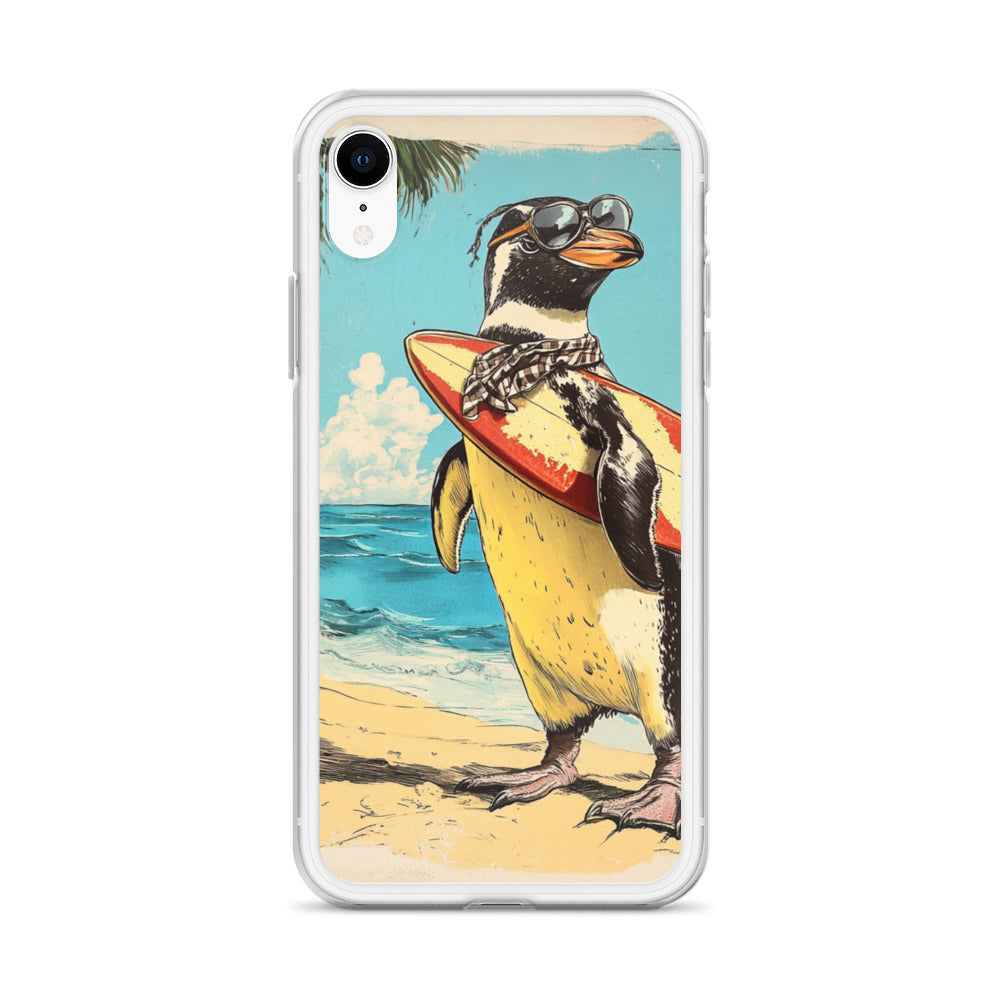 Surfer penguin Clear Case for iPhone®