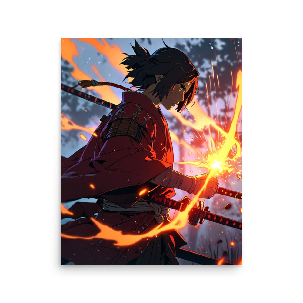 Fire samurai Poster