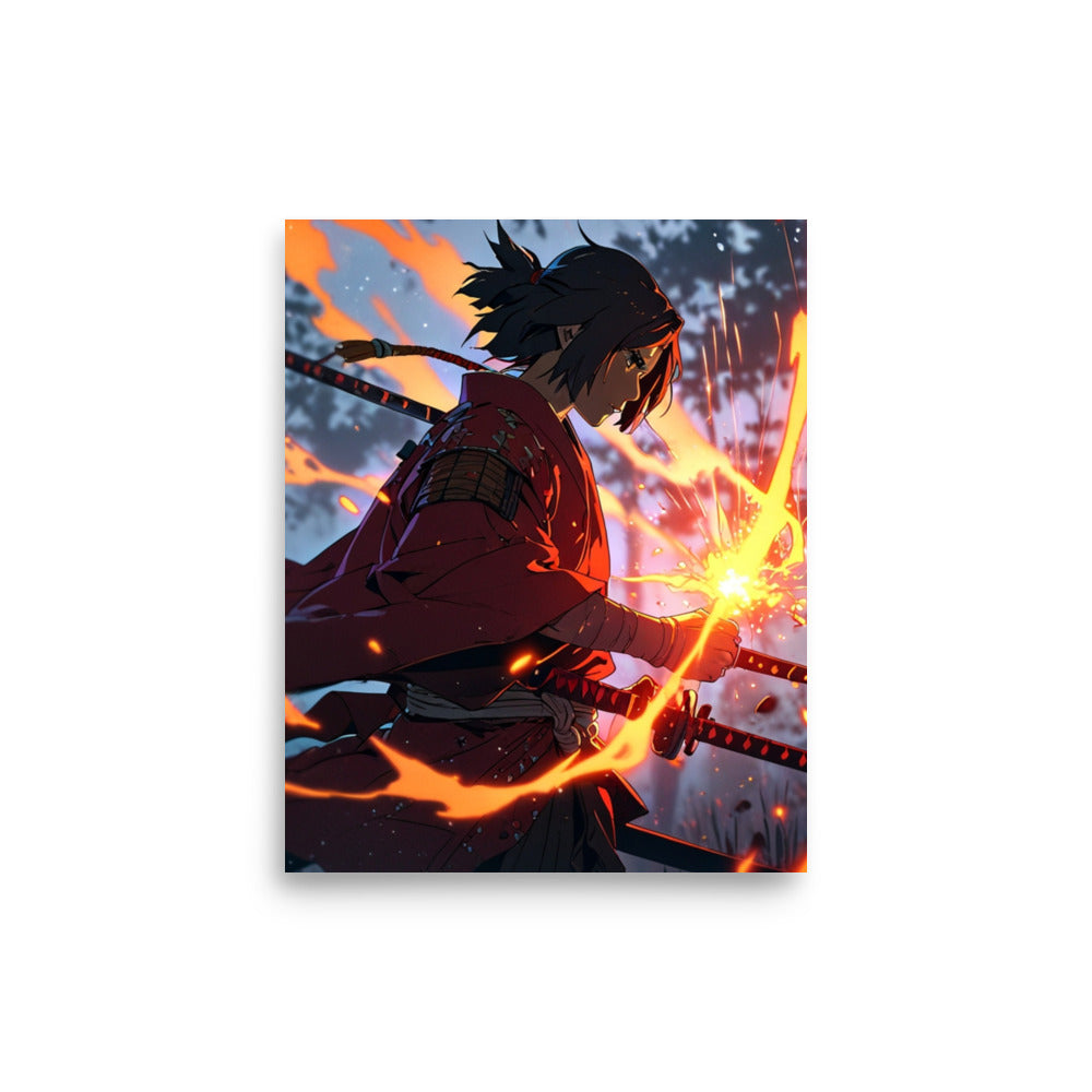 Fire samurai Poster