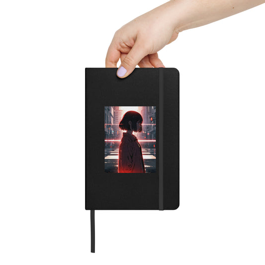 Thoughtful girl Hardcover bound notebook