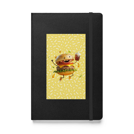 Delicious burger Hardcover bound notebook