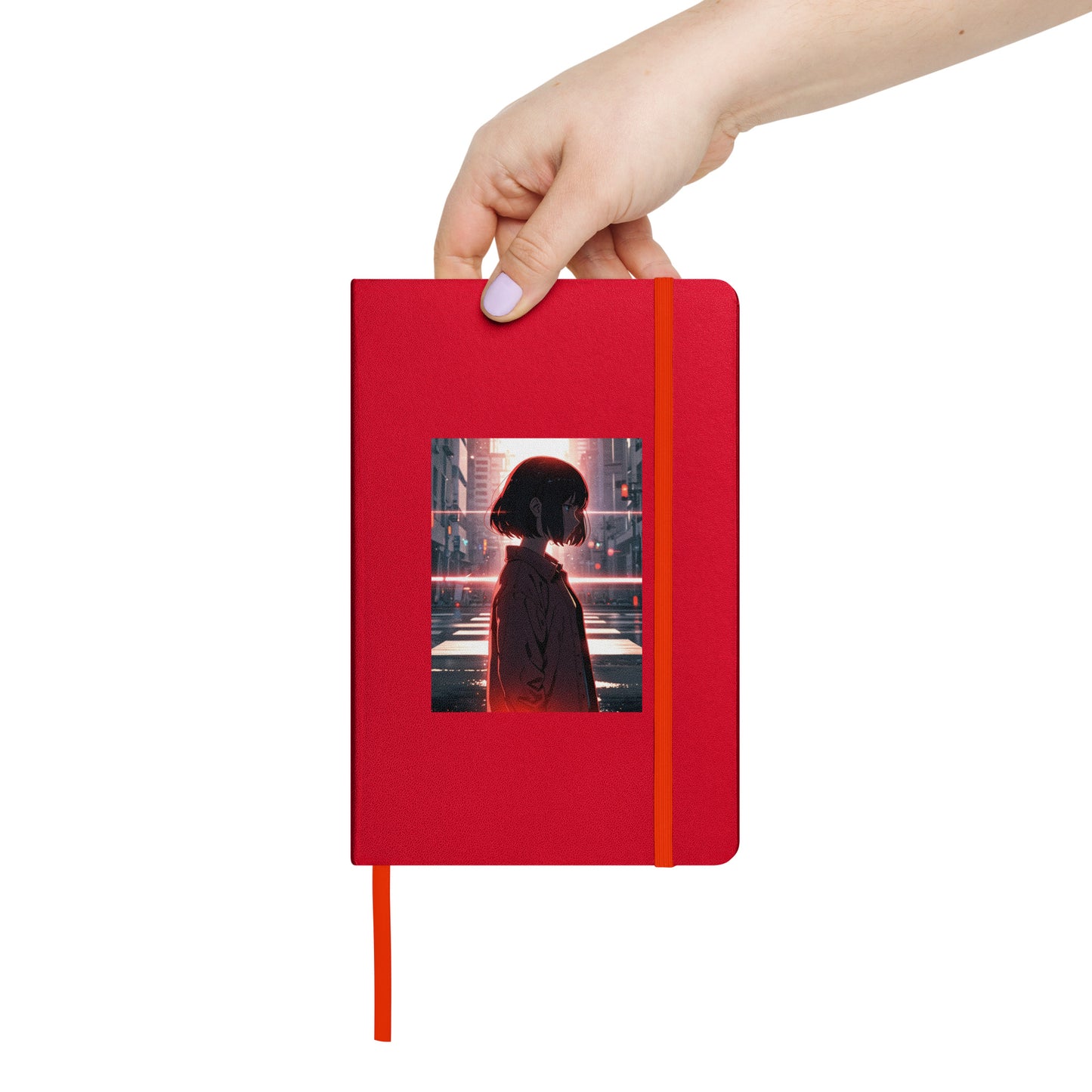 Thoughtful girl Hardcover bound notebook
