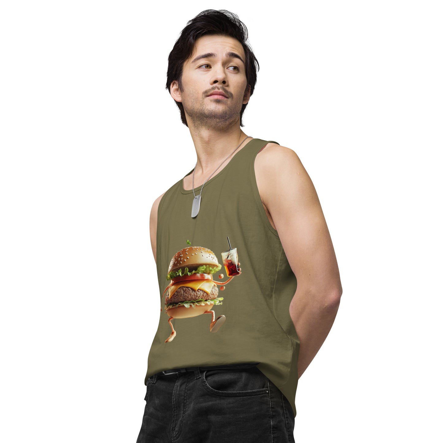 Burger Men’s premium tank top