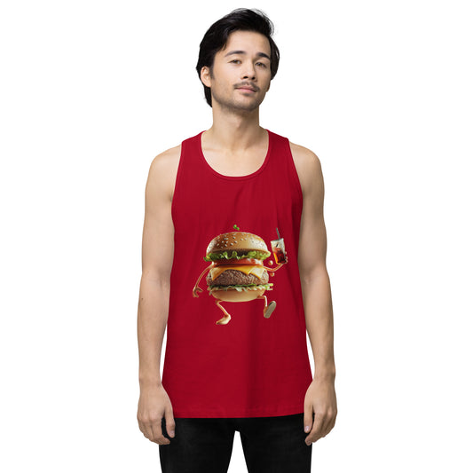 Burger Men’s premium tank top