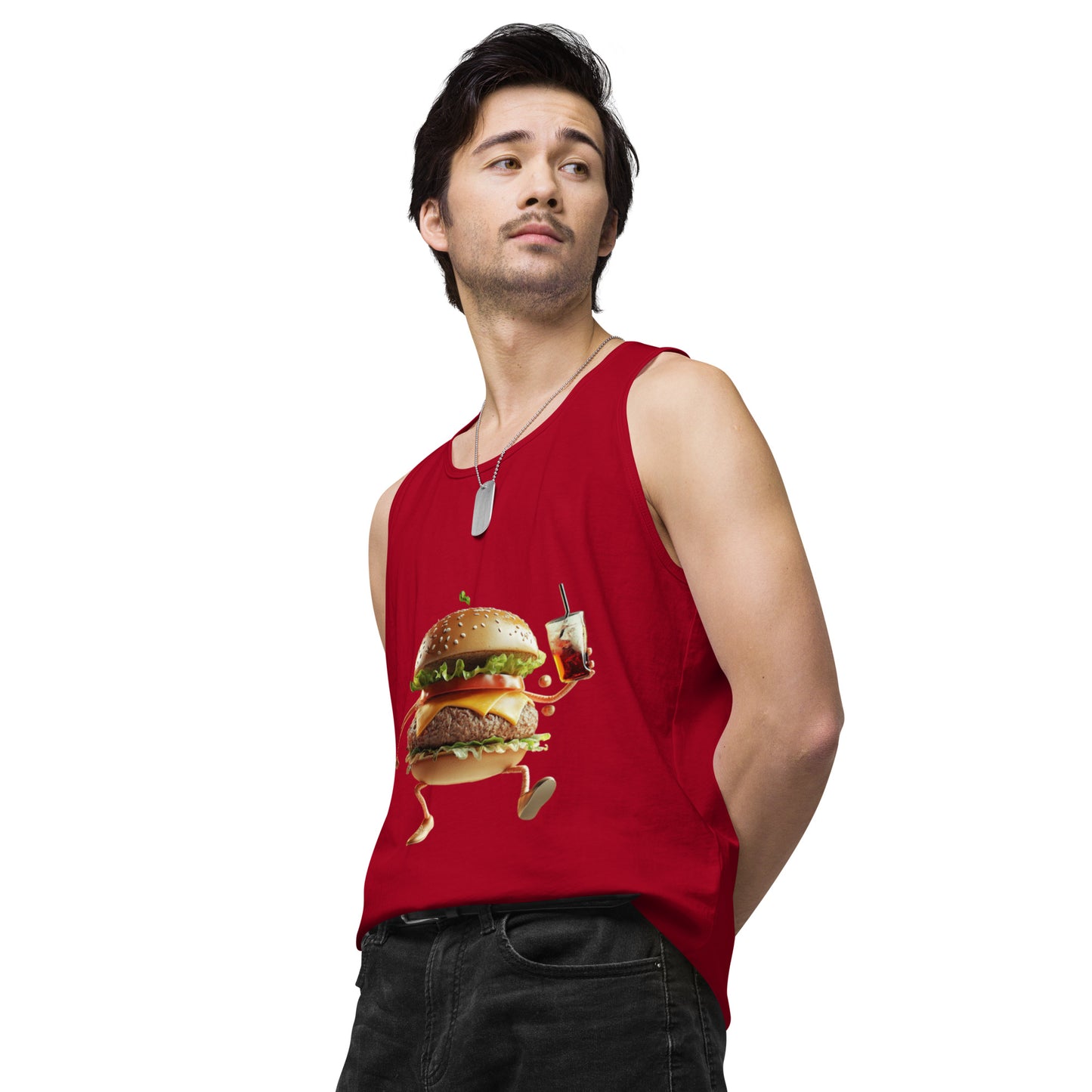 Burger Men’s premium tank top