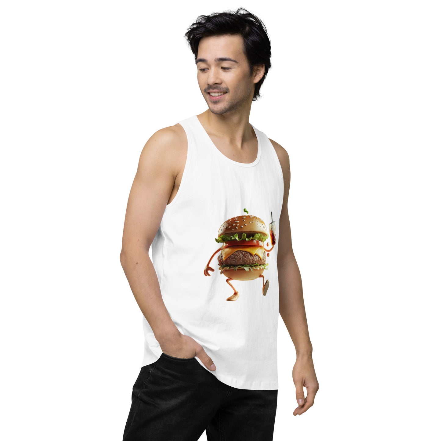 Burger Men’s premium tank top