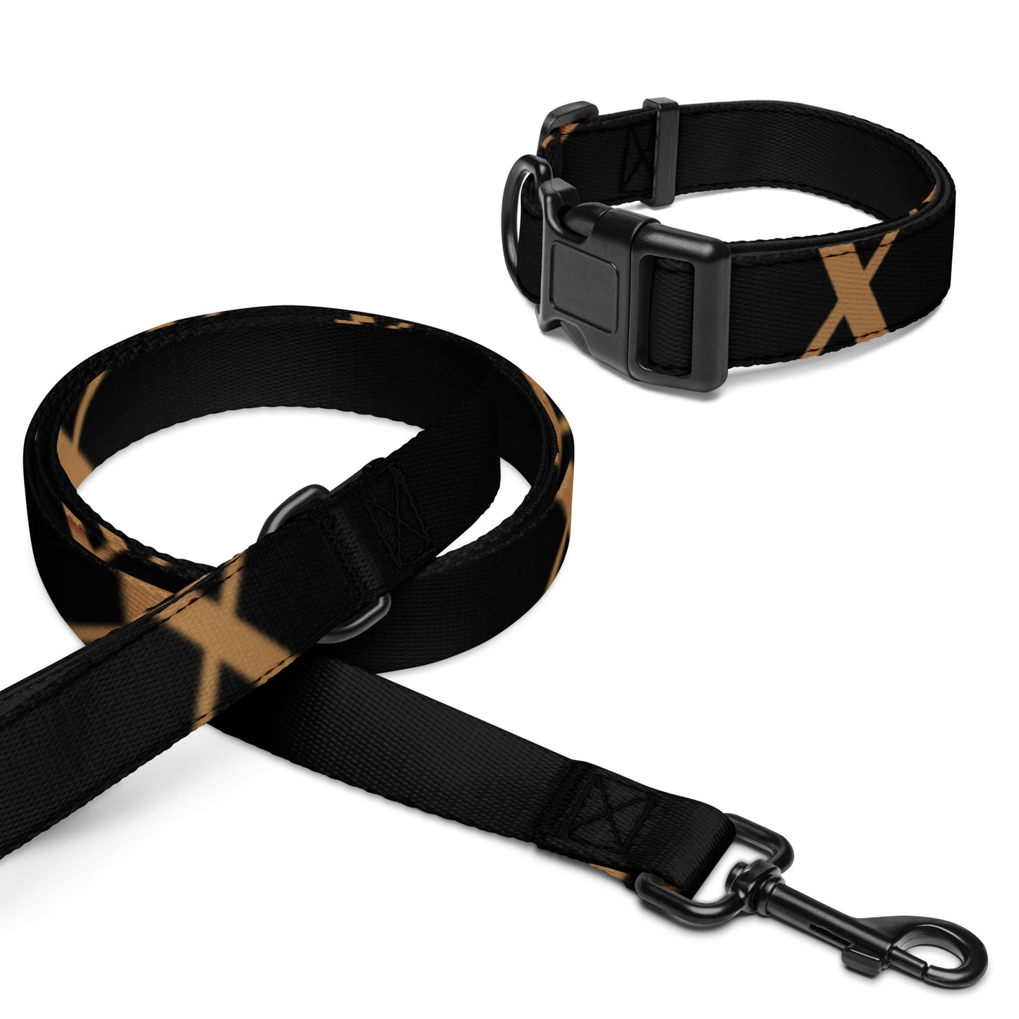 X Gold Pet collar & leash